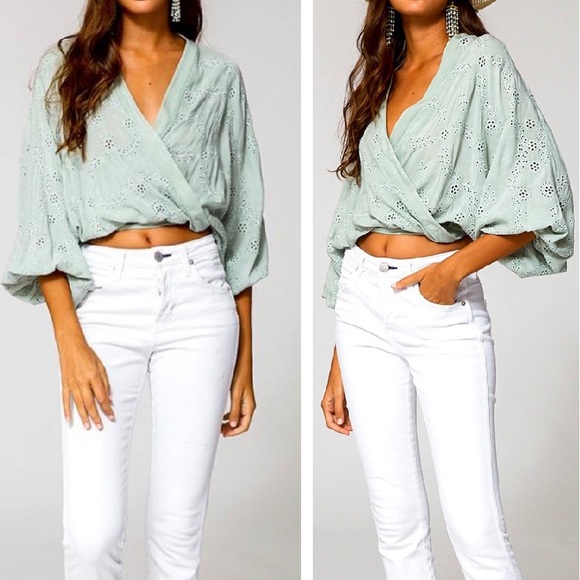 Young Fabulous & Broke Tops - NWT Young Fabulous & Broke Lacey Wrap Top